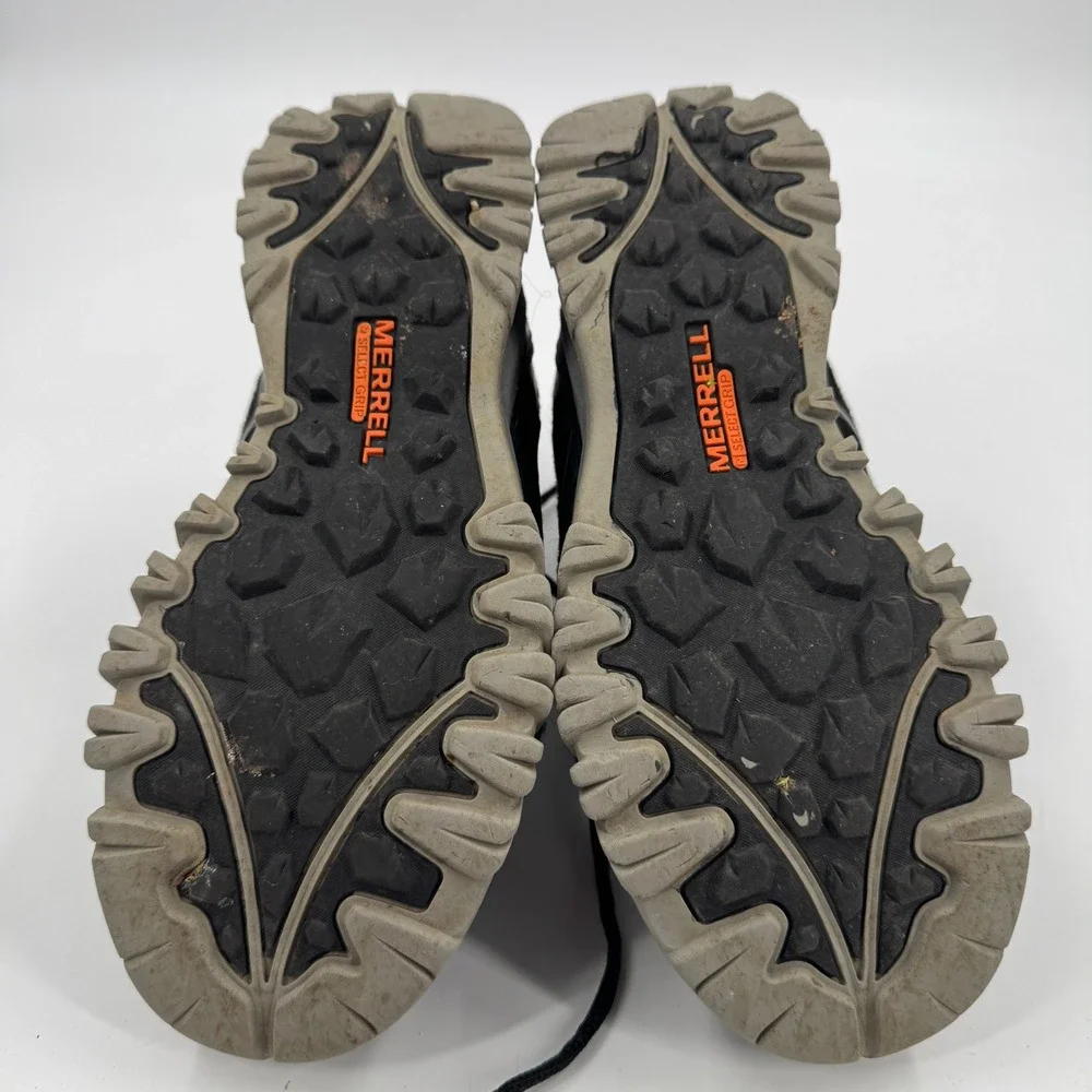 Merrell Capra Sport Mid Hiking Boots Mens‎ 7 Black Waterproof J35369 UniFly